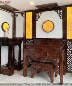 Bàn thờ Phật và gia tiên mẫu BT-1129