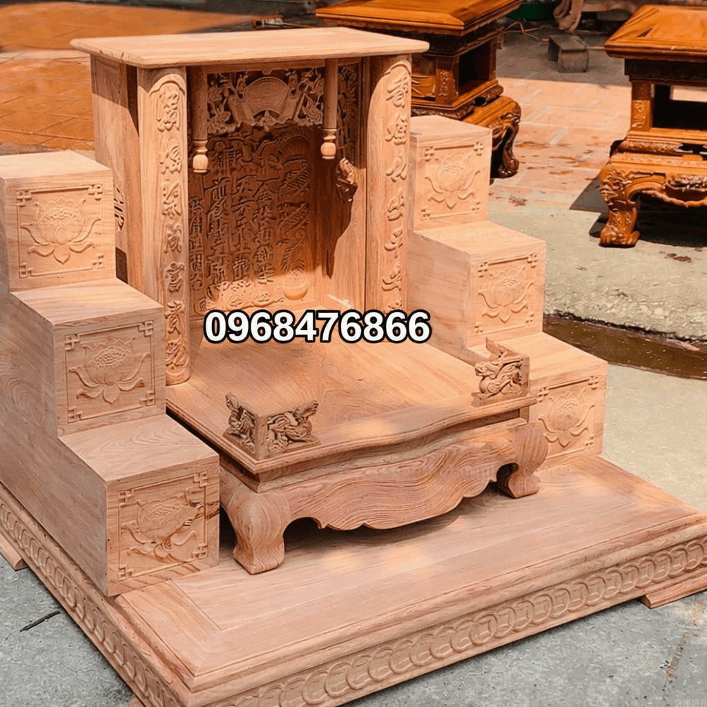 Bàn thờ thần tài gỗ Hương cao cấp BCT-4358