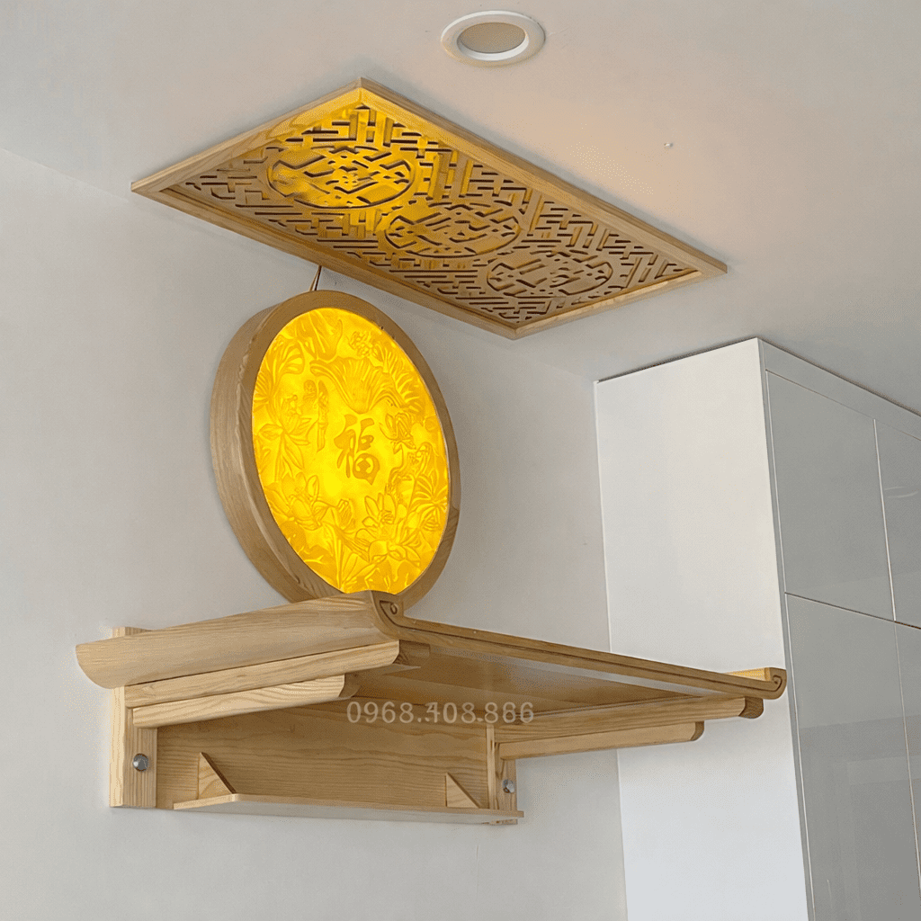 Bàn thờ treo chung cư đơn giản BB3083